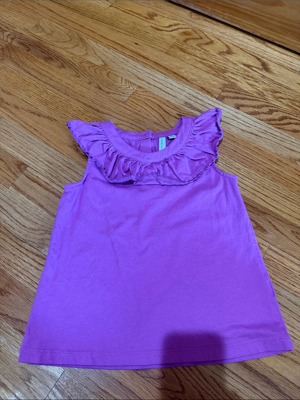 Janie and Jack Purple Ruffle Neck Sleeveless Tank